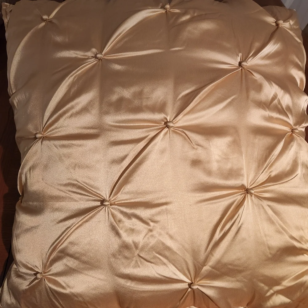 Dress up your bed for the holidays! Z Gallerie Majestic bedding in soft gold.